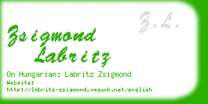 zsigmond labritz business card